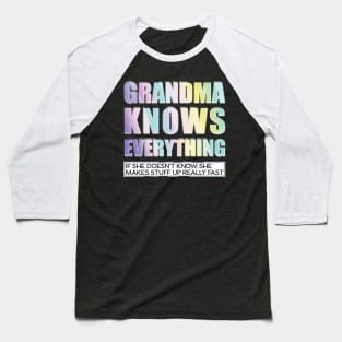 Grandma Knows Everything Baseball T-Shirt